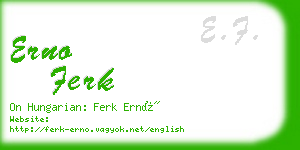 erno ferk business card